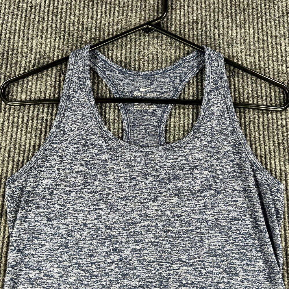 Nike Tank Top Shirt Womens Small Blue Sleeveless Dri Fit Workout Active Gym Run